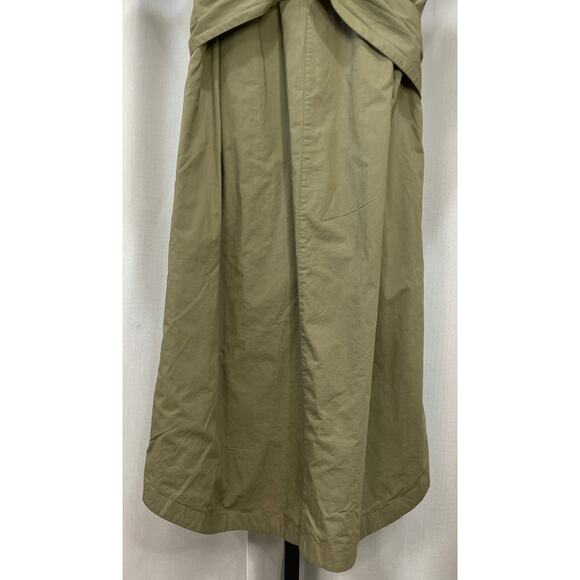 Derek Lam 10 Crosby Mikala Cotton-Poplin Midi Shirt Dress Oregano Size Large NWT - Picture 12 of 13